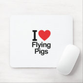 I Love Flying Pigs マウスパッド (マウス)