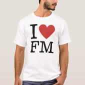 I Love ❤️ FM – 施設管理カスタマイズ可能 Tシャツ (正面)