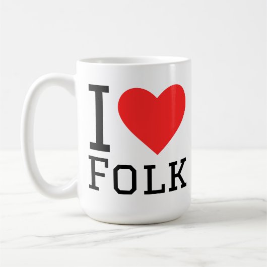 I love folk コーヒーマグカップ (左)