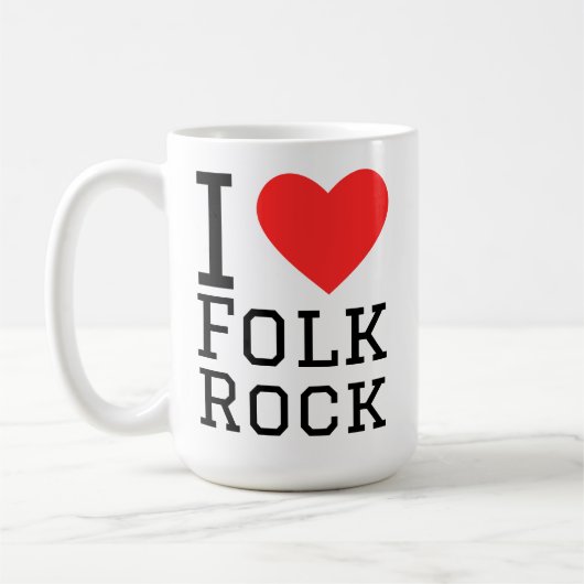 I love folk rock コーヒーマグカップ (左)