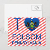 I Love Folsom, PA ポストカード (正面/裏面)