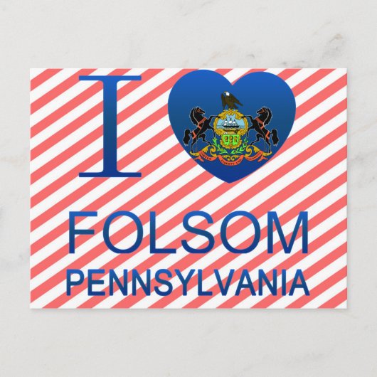I Love Folsom, PA ポストカード (正面)