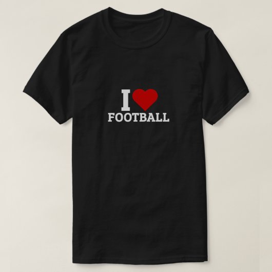 I Love Football – サッカー愛好家 Tシャツ (デザイン正面)