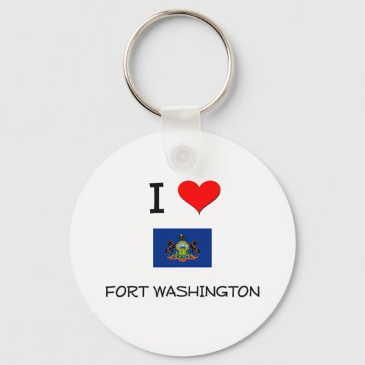 I Love Fort Washingtonペンシルバニア キーホルダー (正面)
