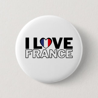 I LOVE FRANCE - For real French people! 缶バッジ