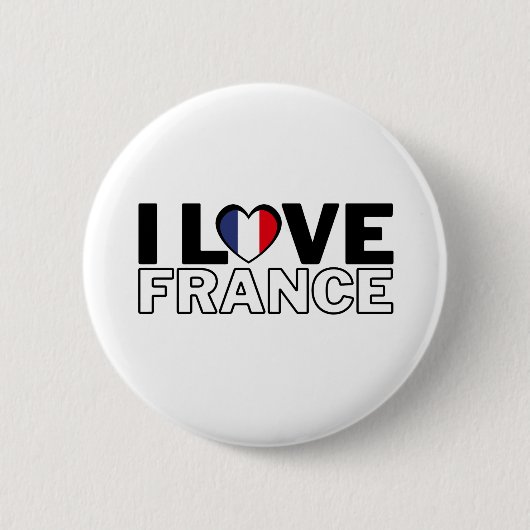 I LOVE FRANCE - For real French people! 缶バッジ (正面)