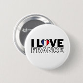 I LOVE FRANCE - For real French people! 缶バッジ (正面&裏面)