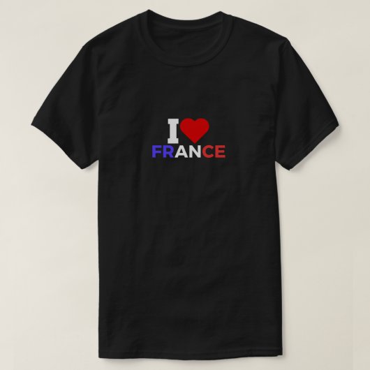 I Love France Tシャツ (デザイン正面)