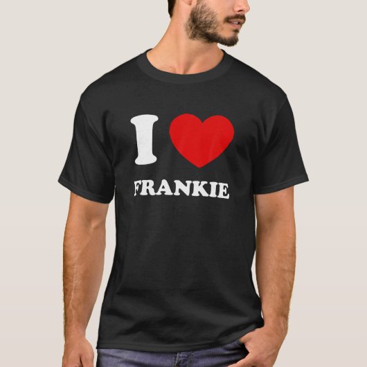 I Love Frankie IハートおもしろいFrankie First Name Fr Tシャツ (正面)