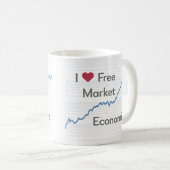 I Love Free Market Economics(自由市場経済学が好きおもしろい) コーヒーマグカップ (正面右)