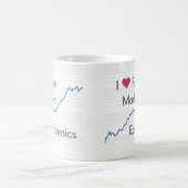 I Love Free Market Economics(自由市場経済学が好きおもしろい) コーヒーマグカップ (中央)