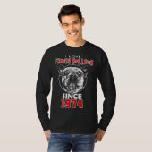I love french bulldog since 1974 tシャツ (正面フル)