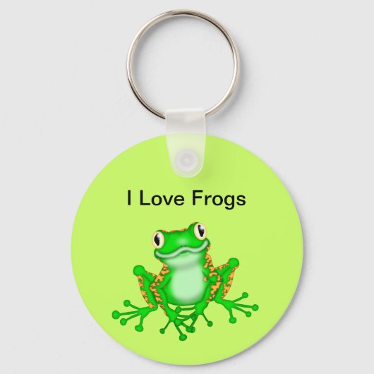 I Love Frogs Keychain キーホルダー (正面)