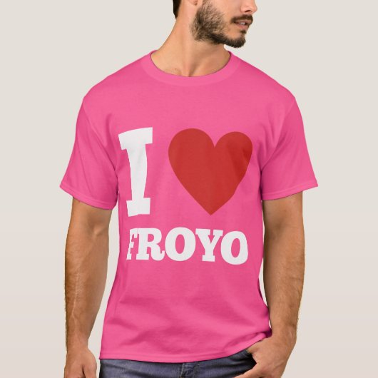 I Love Froyo 凍ってい Yogurt Lover National Froyo Da Tシャツ (正面)