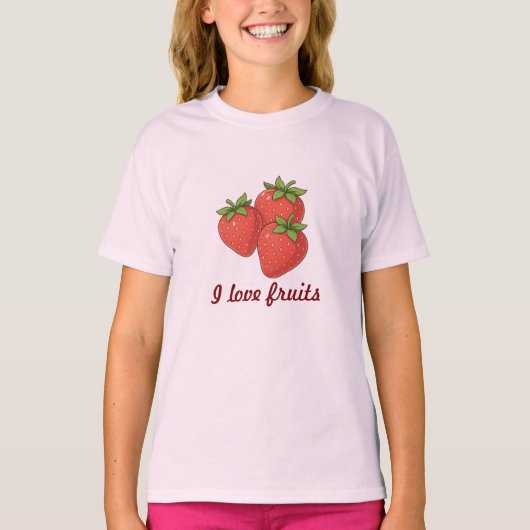  " I love fruits" T-shirt  Tシャツ (正面)