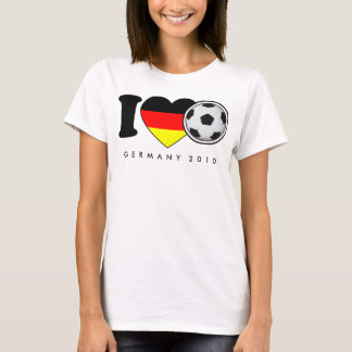 "I Love Fußball" Damen-Shirt Deutschland Germany Tシャツ
