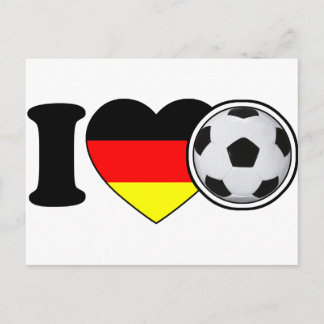 "I Love Fussball" - Mit belebtem Deutschlandherz ポストカード