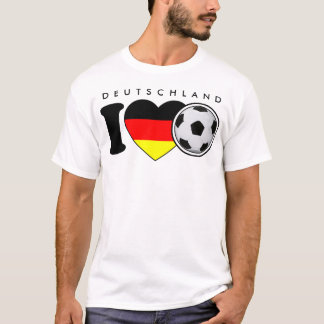 "I Love Fussball" - Mit beliebtem Deutschlandherz Tシャツ