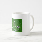 I Love Futbol Soccerカスタマイズ可能 コーヒーマグカップ (正面右)