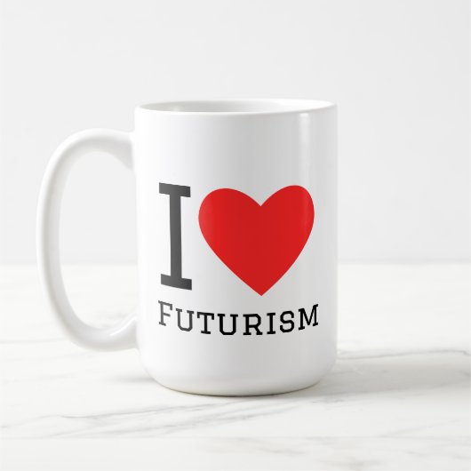 I love futurism コーヒーマグカップ (左)