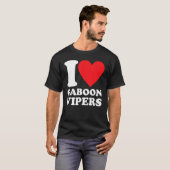 I Love Gaboon Vipers Retro Tシャツ (正面フル)