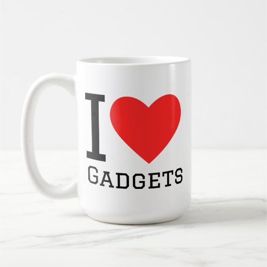 I love gadgets コーヒーマグカップ (左)
