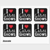 I Love Game Shows、おもしろいことわざGame Shows Lover スクエアシール (シート)