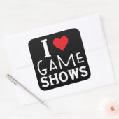 I Love Game Shows、おもしろいことわざGame Shows Lover スクエアシール (封筒)