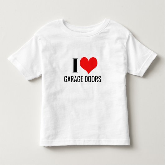 I Love Garage Doors Red Heart Funny Christmas Gift トドラーTシャツ (正面)