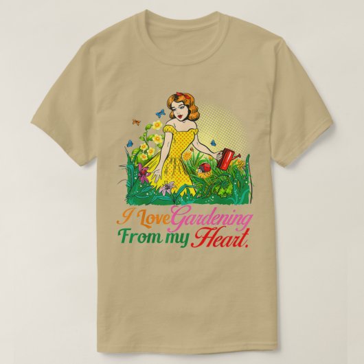 I Love Gardening From My Head Funny Gardening Plan Tシャツ (デザイン正面)