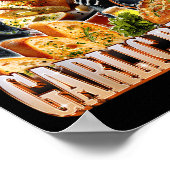 I Love Garlic Bread Skeleton Funny Meme Weird ポスター (角)