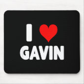 I Love Gavin - Heart  マウスパッド (正面)
