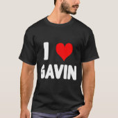 I Love Gavin - Heart  Tシャツ (正面)