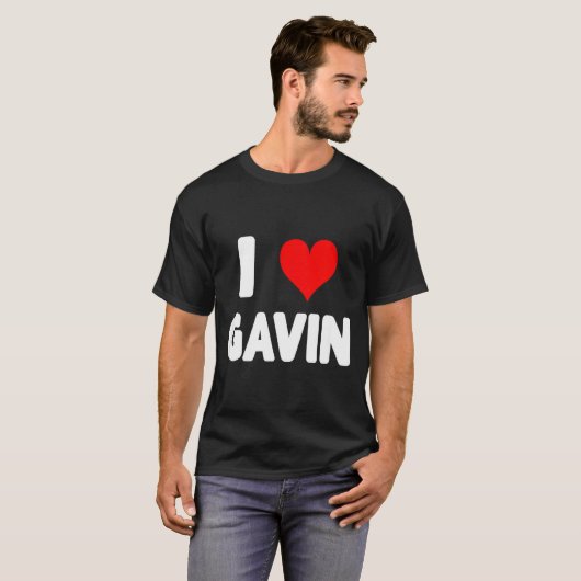 I Love Gavin - Heart  Tシャツ (正面フル)