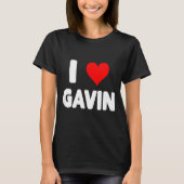I Love Gavin - Heart  Tシャツ (正面)