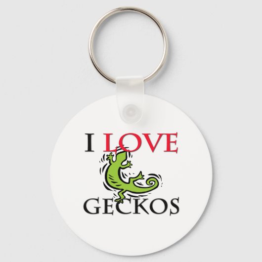 I Love Geckos キーホルダー (正面)