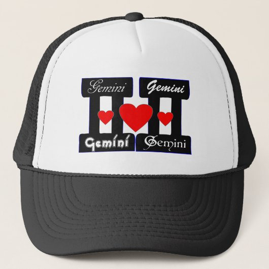 ♊★😍I Love Gemini-最高の-〔占星術の〕十二宮図Sign Basic スタイリッシュ キャップ (正面)