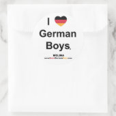 I Love German Boys ラウンドシール (バッグ)