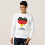 I love German people and Germany country Heart スウェットシャツ (正面フル)