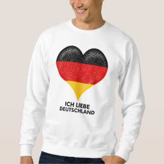 I love German people and Germany country Heart スウェットシャツ