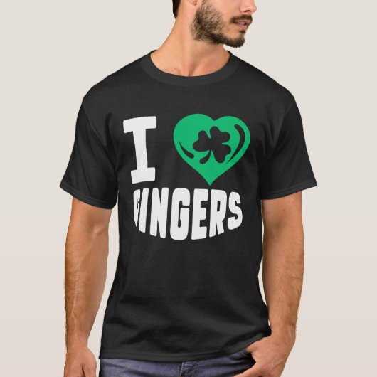 I Love Gingers Ireland Redhead Red Orange Haired W Tシャツ (正面)