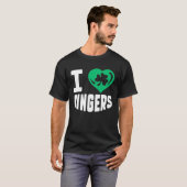 I Love Gingers Ireland Redhead Red Orange Haired W Tシャツ (正面フル)