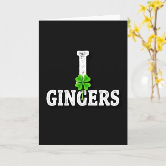 I Love Gingers Lucky Card カード (黄色い花)