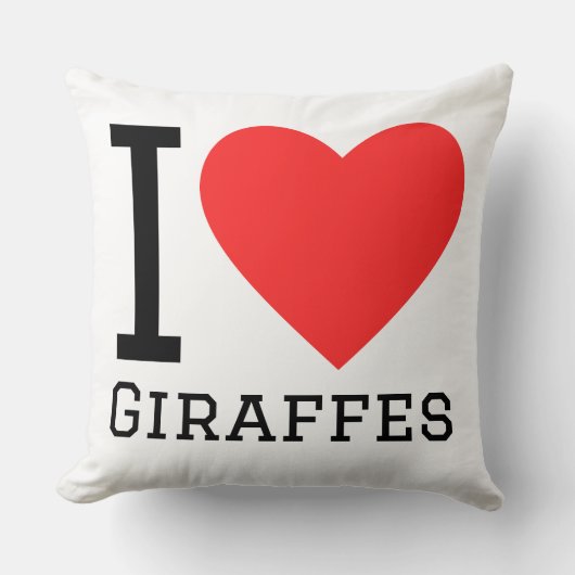 I love giraffes クッション (正面)
