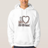 I Love Girlfriend Custom Hoodie パーカ (正面)