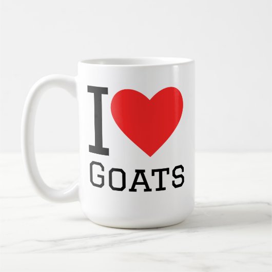 I love goats コーヒーマグカップ (左)