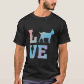 I Love Goats Goat Animal Tシャツ (正面)
