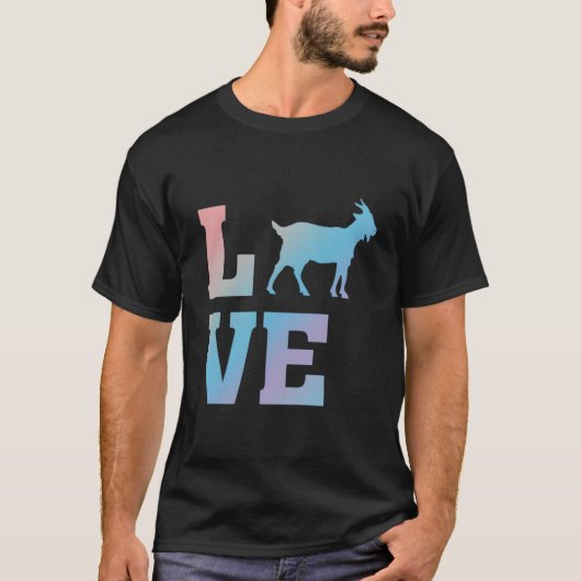 I Love Goats Goat Animal Tシャツ (正面)
