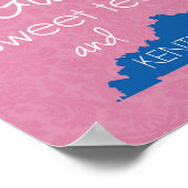 I Love God, Sweet Tea, and Kentucky - Pink & Blue ポスター (角)