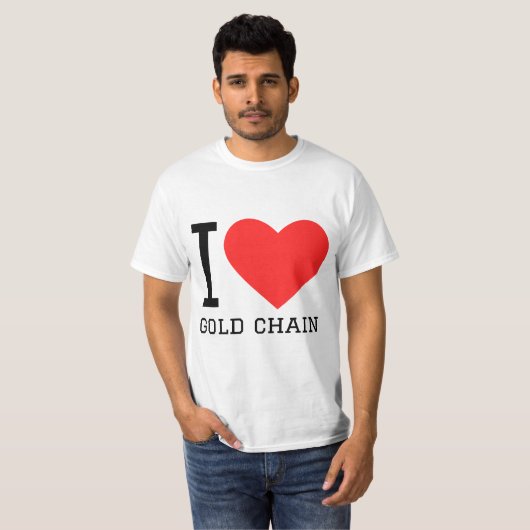I love gold chain tシャツ (正面フル)